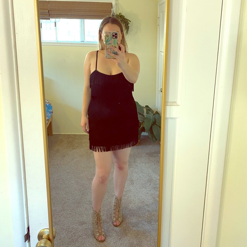WINDSOR Flapper Dress - Black Mini